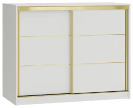 biala-komoda-przesuwna-z-szufladami-120-cm-gold-z-drazkiem-do-sypialni