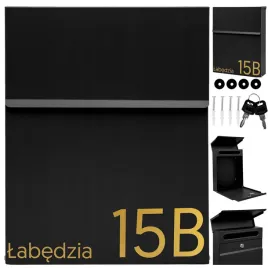 niewielka-czarna-skrzynka-na-listy-z-dekoracyjnym-wzorem-i-napisem