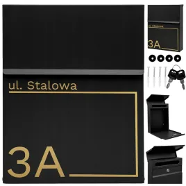 czarna-skrzynka-pocztowa-z-wzorem-i-napisem