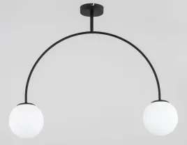 bendo-lampa-wiszaca-2xe14-czarna-z-bialymi-kloszami