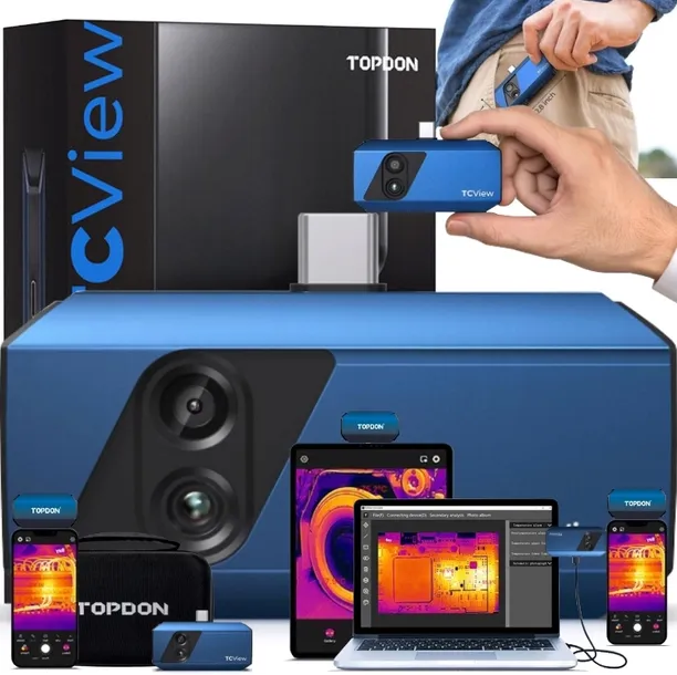 Termowizja USB C Kamera termowizyjna TOPDON TC001 PLUS + DODATKOWY OBIEKTYW