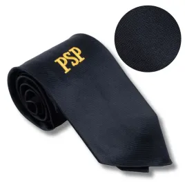 czarny-krawat-blyszczacy-panstwowej-strazy-pozarnej-haft-zloty-napis-psp