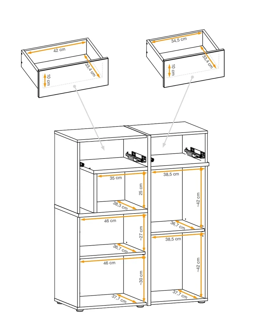 witryna-niska-cross-bialy-polysk-led-stan-nowy
