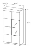 niska-witryna-link-158x80x37-dab-sonoma-stan-nowy
