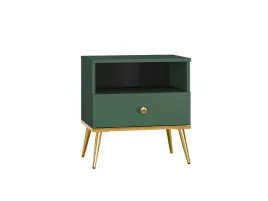 szafka-nocna-glamour-zloto-butelkowa-zielen