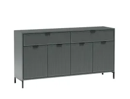 nowoczesna-komoda-ryflowane-fronty-green-stone-zielen-metalowe-nogi-styles