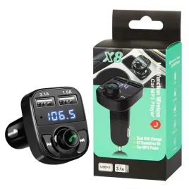 transmiter-fm-x8-bluetooth-zestaw-glosnomowiacy-ladowarka-usb-samochodowa
