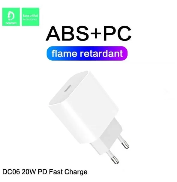 denmen-ladowarka-siec-20w-3600mah-kabel-typ-c-zgodnosc-ze-standardem-quick-charge-1-0-quick-charge-2-0-quick-charge-3-0