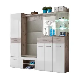 nowoczesny-zestaw-garderoba-przedpokoj-siedzisko-dab-bialy-polysk-gustavo