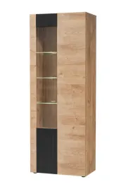 witryna-wysoka-aron-dab-ribbeck-czarny-mat-ryflowany