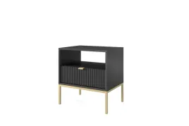 czarna-szafka-nocna-stolik-szuflada-zloto-metal-loft-ryflowane-fronty-aureo