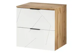 szafka-pod-umywalke-z-2-szufladami-wiszaca-80-dab-wotan-bialy-polysk-artea