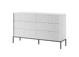 biala-komoda-z-szufladami-czarny-metal-loft-ryflowane-fronty-aureo