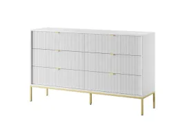 biala-komoda-z-szufladami-zloto-metal-loft-ryflowane-fronty-aureo
