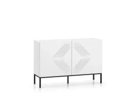 nowoczesna-biala-komoda-metalowa-czarna-podstawa-frez-glamour-lumina