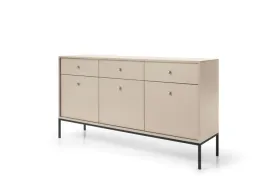 stylowa-komoda-szeroka-bezowa-salon-loft-metalowe-czarne-nogi