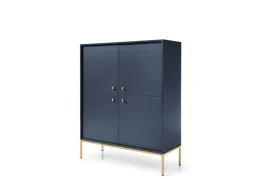 stylowa-komoda-wysoka-mono-granat-salon-loft-metalowe-zlote-nogi