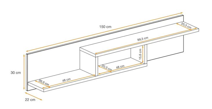 polka-wiszaca-cross-hackory-jackson-material-plyta-laminowana