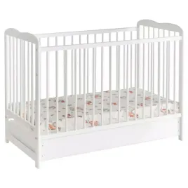 biale-lozeczko-dzieciece-drewniane-z-szuflada-i-materacem-harmony-pure