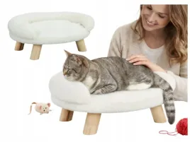 legowisko-dla-kota-na-nozkach-premium-miekkie-futerko-podwyzszone-bezowe