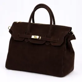 torebka-damska-wloska-brazowa-kuferek-skora-zamszowa-vera-pelle-a4-shopper