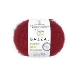wloczka-gazzal-super-kid-mohair-64416-czerwony-25gr-237m