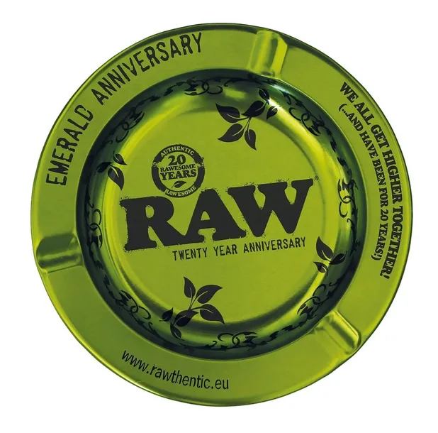 Popielniczka RAW okrągła 20 Rocznica Zielona