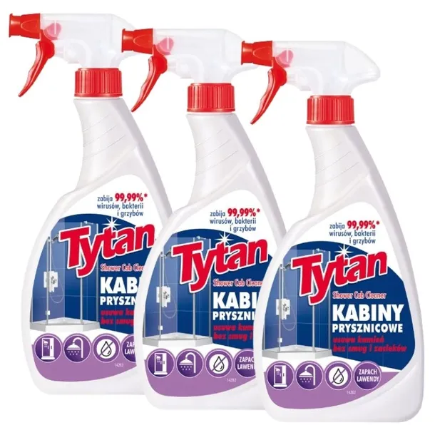 PŁYN DO MYCIA KABIN PRYSZNICOWYCH TYTAN 3x500G MIX