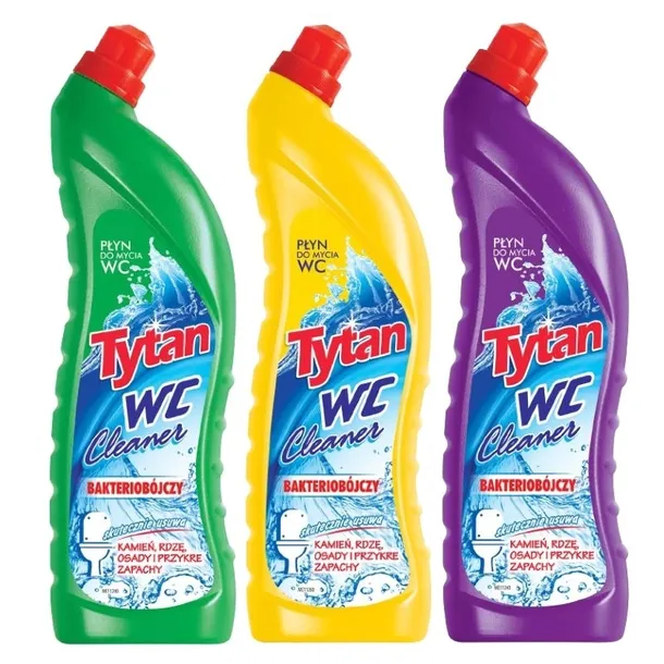Tytan PŁYN DO WC TOALET 3x1200ml ZESTAW MIX PROMO