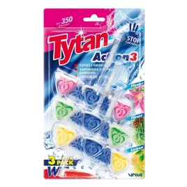kostka-toaletowa-wc-tytan-action-3-mix-zapachow-flower-forest-lemon-3x40g