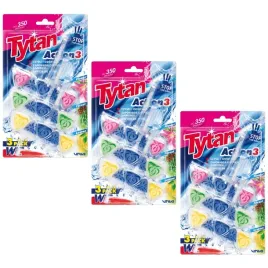 3-x-kostka-toaletowa-do-wc-tytan-action-3-mix-flower-forest-lemon-3x40g