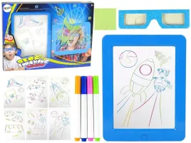 magiczna-podswietlana-tablica-3d-okulary-niebieska