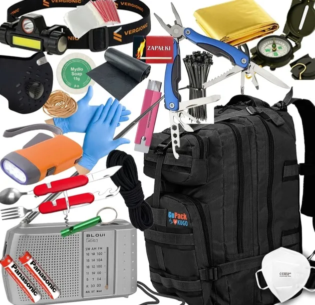 Plecak ewakuacyjny ucieczkowy z wyposażeniem GOPACK XX RCB ratunkowy