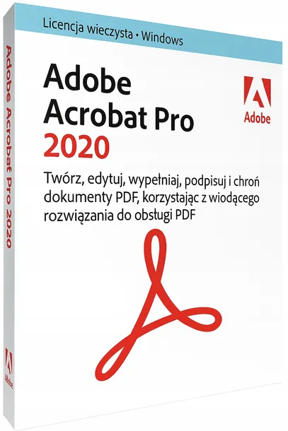 ADOBE ACROBAT 2020 PRO WIN BOX / Licencja Bezterminowa Komercyjna