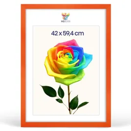 ramka-na-zdjecia-a2-42-x-594-cm-pomaranczowa-z-naturalnego-drewna
