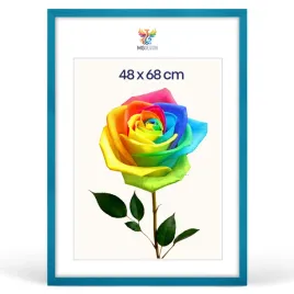 ramka-na-zdjecia-48-x-68-cm-turkusowa-z-naturalnego-drewna