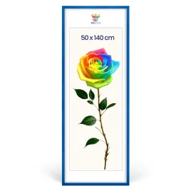 ramka-na-zdjecia-50-x-140-cm-niebieska-z-naturalnego-drewna