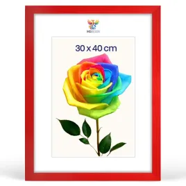 ramka-na-zdjecia-30-x-40-cm-czerwona-z-naturalnego-drewna