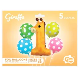 balony-foliowe-zestaw-zyrafa-cyfra-zoo-zwierzatka-na-urodziny-roczek
