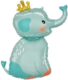 balon-foliowy-slonik-z-korona-slon-baby-shower-55x70cm
