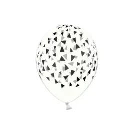 balon-czarne-trojkaty-crystal-clear-roczek-urodziny-do-girland-30cm-50-szt