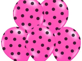 balony-strong-rozowe-w-czarne-grochy-30cm-6szt