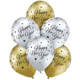 balony-happy-new-year-rok-srebrno-zlote-6-szt