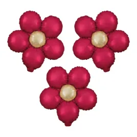 balon-foliowy-pastelowy-czerwony-kwiatek-stokrotka-urodziny-girlanda-3-szt