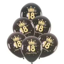 czarne-balony-ze-zlotym-nadrukiem-na-18-urodziny-korona-6-szt