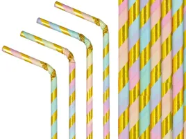 pastelowo-zlote-slomki-rurki-papierowe-10-sztuk