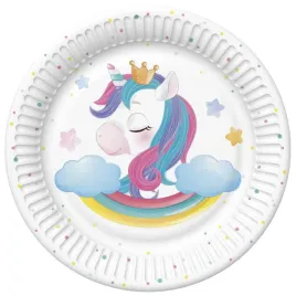 talerzyki-papierowe-jednorozec-unicorn-8szt-18cm-teczowy