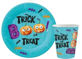 zestaw-halloween-trick-or-treat-talerzyki-kubeczki-dynie-nietoperze