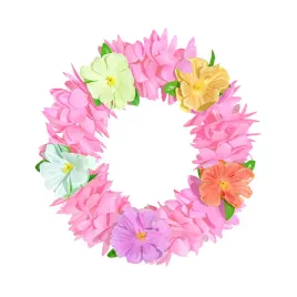 opaska-hawajska-na-glowe-rozowa-na-gumce-hawajskie-aloha-impreza-54cm