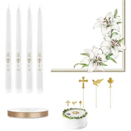 zestaw-swieczki-serwetki-toppery-tasiemka-dekoracja-stolu-komunia-swieta